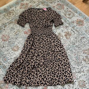 Kate Spade Tan and Black Animal Print Dress